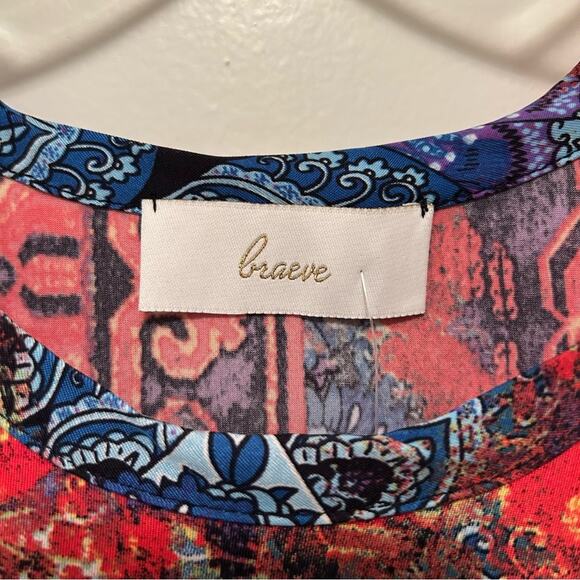 Evereve Braeve Fire Feather Print Tank Small NWT - Picture 4 of 6